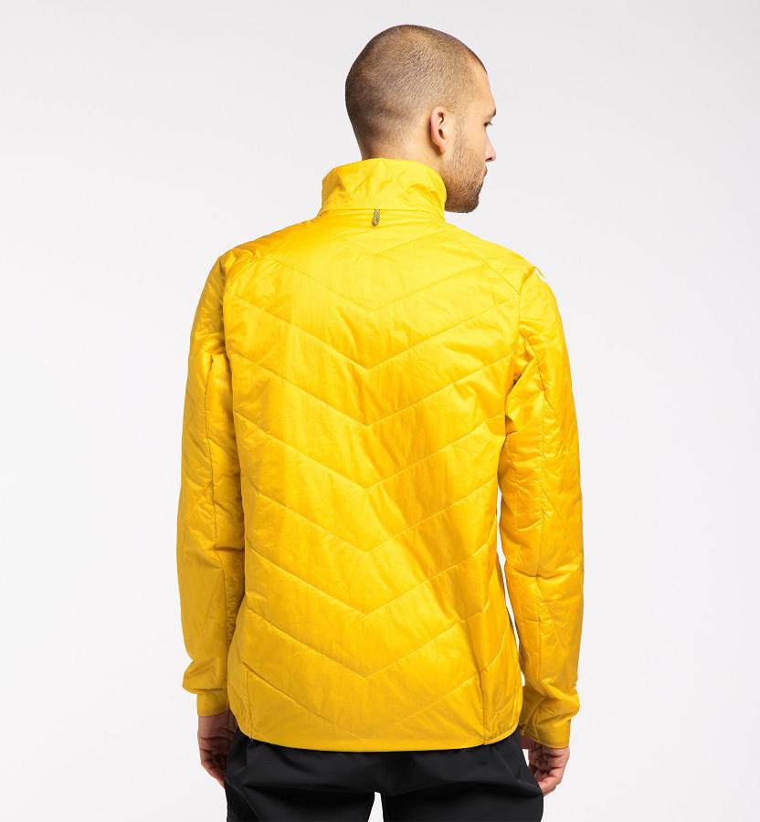 Haglöfs Mens L.I.M Barrier Down Jacket Yellow New Zealand 57692QSBH